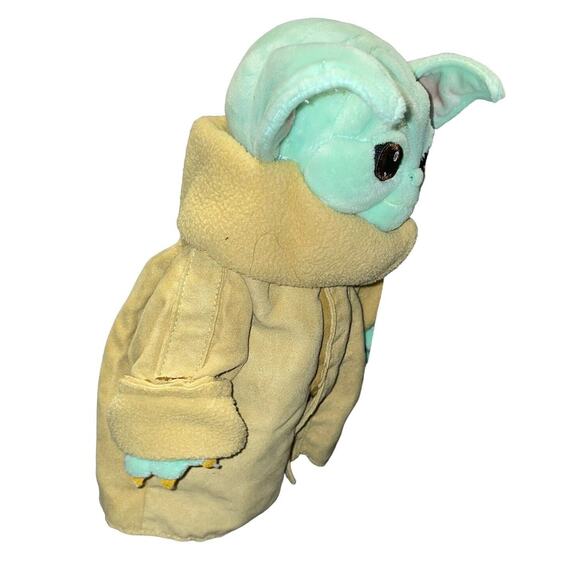 Star Wars Mandalorian Plush Baby Yoda Child Grogu Disney Embroidered Eyes 11" - Picture 11 of 12